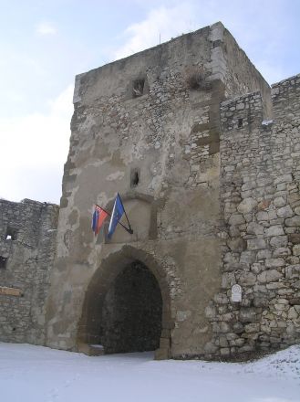 Ingången till Spiš-borgen.